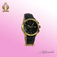 ساعت زنانه تیسوت سه موتوره بند چرم مشکی مدل ST036L قاب طلایی