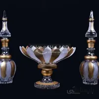 میوه خوری وشمعدان کریستال کارول