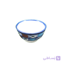 کاسه کوچک زیتون خوری چینی میبدمروارید نقش شطرنجی