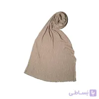 شال پلیسه نخی رنگ بژ