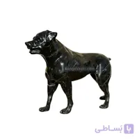 مجسمه سنگی سگ سیاه