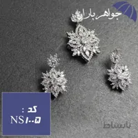 نیم ست نقره زنانه با روکش رودیوم کد NS_1005