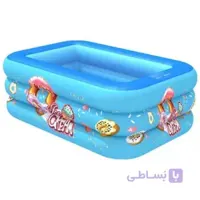 استخر بادی طرح دونات آبی رنگ