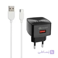 سرشارژر VERITY فست شارژ 18 وات مدل AP 2118 به همراه کابل Type-C