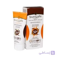 کرم ضد آفتاب SPF50 روشن کننده سان سیف انواع پوست پارس حیان 50 گرم ا Sunsafe Whitening Sunscreen Cream 50g
