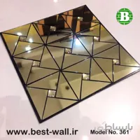 تایل دکوراتیو مثلثی طلایی تمام آینه ای T361