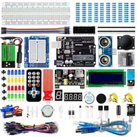 کیت استارت Super Smraza با Breadboard ، منبع تغذیه ، سیم های بلوز ، مقاومت ، LED ، LCD 1602 ، سنسورها ، آموزش تفصیلی پروژه ، سازگار با Arduino