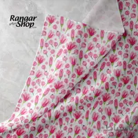 پارچه ساتن ظریف مات گل گلی کد 477273