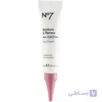 کرم دور چشم ضد تیرگی و چروک و پف نامبر سون No7 مدل RESTORE & RENEW حجم ۱۵ میل