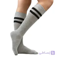 جوراب زیرزانو دوخط طوسی بوم