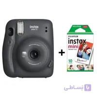 دوربین عکاسی چاپ سریع اینستکس مینی 11 فوجی + فیلم 10 تایی | FUJIFILM INSTAX MINI 11 (Charcoal Gray)