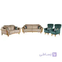 مبل راحتی هفت نفره چشمه نور کد MA-404.CR-GR-N