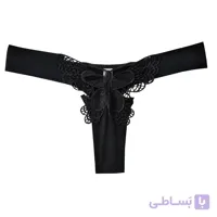 شورت لامبادا پروانه ای مشکی | فری سایز | (Thong)