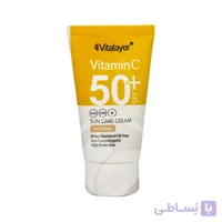 کرم ضد آفتاب SPF50+ بژ روشن حاوی ویتامین C ویتالیر 40 میلی لیتر ا Vitalayer SPF50+ light beige Vitamin C Sun Care Cream 40 ml