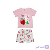 ست تی شرت و شلوارک بچگانه مدل Strawberry
