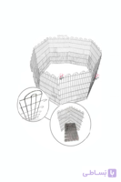 پارک هشت ضلعی سگ درب دار ابعاد ۶۲*۹۵ | Pet Fence Model Z103