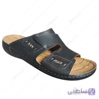 صندل طبی مردانه شهپر مدل ماهان 121 پشت چرم قهوه ای