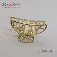 کلیپس مو فلزی مدل مکعب طلایی