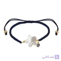 دستبند طلا زنانه با صدف و پولک چشم نظر کد XB915