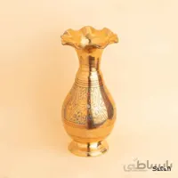 گلدان برنجی قلمزنی طلایی مدل سوربا