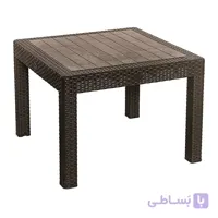 میز جلو مبلی حصیر بافت مربع 423 کرم