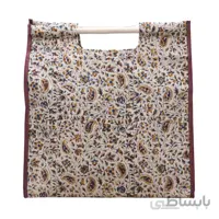 ساک دستی قلمکاری اصفهان دسته چوبی سایز 45*45 سانتی متر کد K2