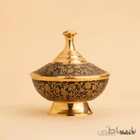 قندان برنجی میناکاری مدل انگوری