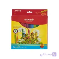 مداد رنگی آریا 24 رنگ مقوایی Arya