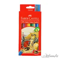 مداد رنگی 24 رنگ فابر کاستل جعبه مقوایی مدل classic