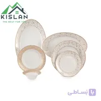 چینی زرین ژئومتریکال نقره ای 6 نفره