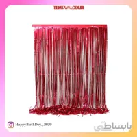 پرده متالایز قرمز
