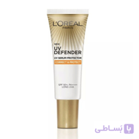 سرم ضدآفتاب شفاف کننده و روشن کننده دیفندر لورال پاریس L'Oreal Paris UV Defender Correct & Protect SPF50 15ml