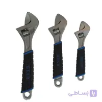 آچار فرانسه روکش دار ۳ سایز ۸ ،۱۰ و ۱۲ اینچ