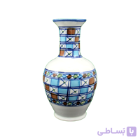 گلدان کد ۹۹ چینی میبد مروارید طرح شطرنجی