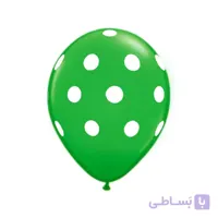 بادکنک سبز خالدار بسته ۱۰ عددی