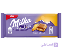 شکلات میلکا بیسکوئیتی با کرم شیری 100گرمی Milka