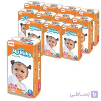 پوشک بچه مای بیبی سایز 5 8 عددی ا My Baby Diapers Size 5