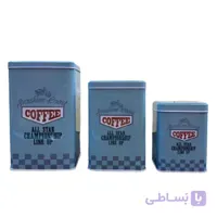 بانکه فلزی مکعب طرح COFFEE کد ۵۱۹