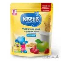 سرلاک گندم ٬ سیب و توت فرنگی با شیر نستله Nestle روسی