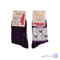 جوراب ساق دار پشمی مدل AF1479-B بنفش