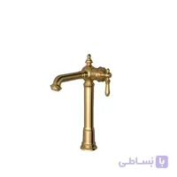 شیر روشویی پایه بلند شودر مدل بیزانس طلایی مات