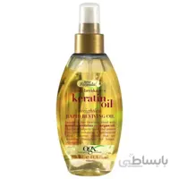 سرم موی روغن کراتین او جی ایکس ogx اصل | روغن ارگان برای موهای کراتینه شده | ۱۱۸ میل ا OGX Anti-Breakage Keratin Oil Rapid Reviving Hair Oil Spray 118ml