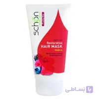 ماسک موی شون میوه ای مناسب موی خشک و رنگ شده و آسیب دیده 150 میل ا Schon Fruity Mix Restorative Hair Mask 150ml