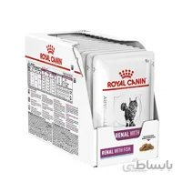 پوچ گربه رویال کنین مدل Renal with Chicken در سس وزن 85 گرم ا Royal Canin Renal with Chicken Pouch in Gravy 85g