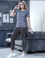 تیشرت شلوار طرحدار زنانه