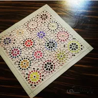 رومیزی سنتی سوخته کاری عسلی یا زیرگلدان کد ۱۰۹۶