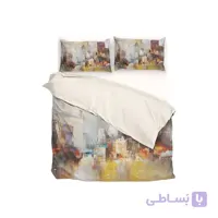 ست لحاف تک نفره 4 تکه سه بعدی king size -طرح towers city