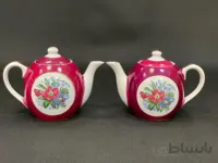 یک جفت قوری لاکی ژاپنی قدیمی سایزمتوسط کاملا سالم و نو ارتفاع ۱۲ سانت