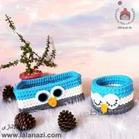 ست سبد تریکو سیسمونی طرح جغد ( کد 20202 )