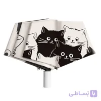 چتر 8 پره گلد ایر مدل Hello Cat قطر 100 سانتی‌متر